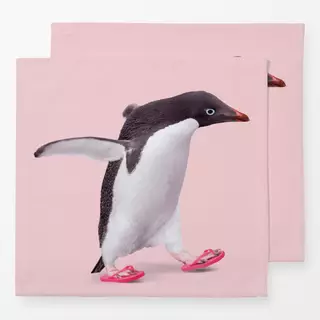 Servietten Flip Flop Penguin
