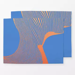 Tischset Organic Lines 03 Orange Graded