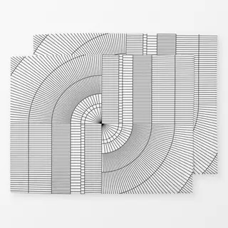 Tischset Behind the lines-White