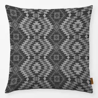Kissen Geometric Kilim Grey
