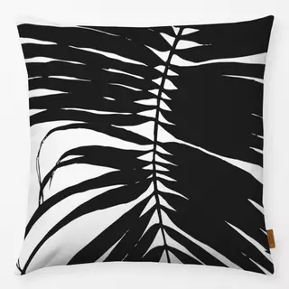 Kissen Butterfly Palm Leaf - Black