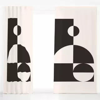 Dekovorhang Geomeform 05 Black&White