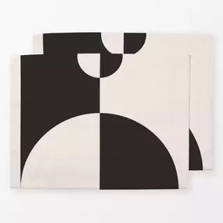 Tischset Geomeform 05 Black&White