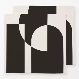 Servietten Geomeform 02 Black&White
