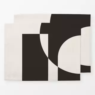 Tischset Geomeform 02 Black&White