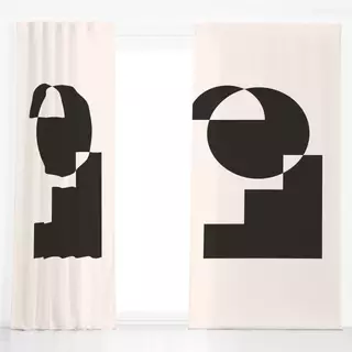 Dekovorhang Geomeform 01 Black&White