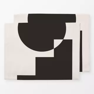 Tischset Geomeform 01 Black&White