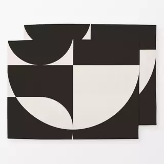 Tischset Geomeform 08 Black&White