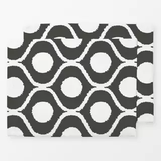 Tischset Boho Ikat 2 Black Olive