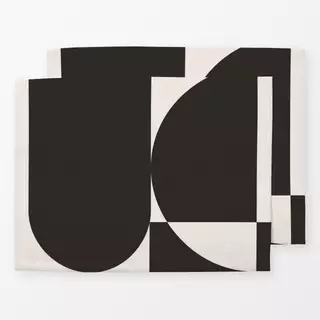 Tischset Geomeform 03 Black&White
