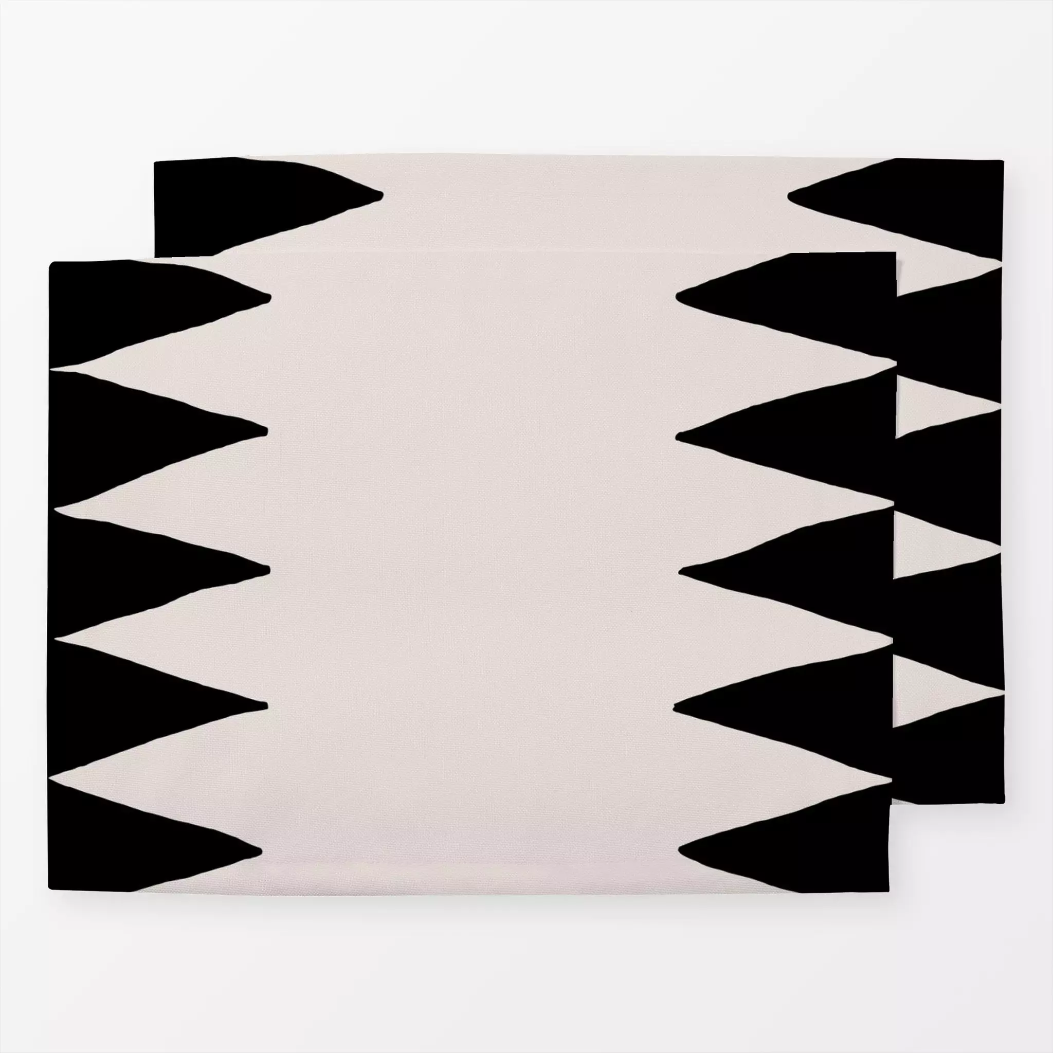 Tischset Boho Ethnic - Symbole & Muster, Reise - von „BOUDOIR BOBO"; marrakesch, boho, schwarz, mediterran, Zickzack, medite...