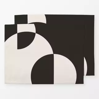 Tischset Geomeform 04 Black&White