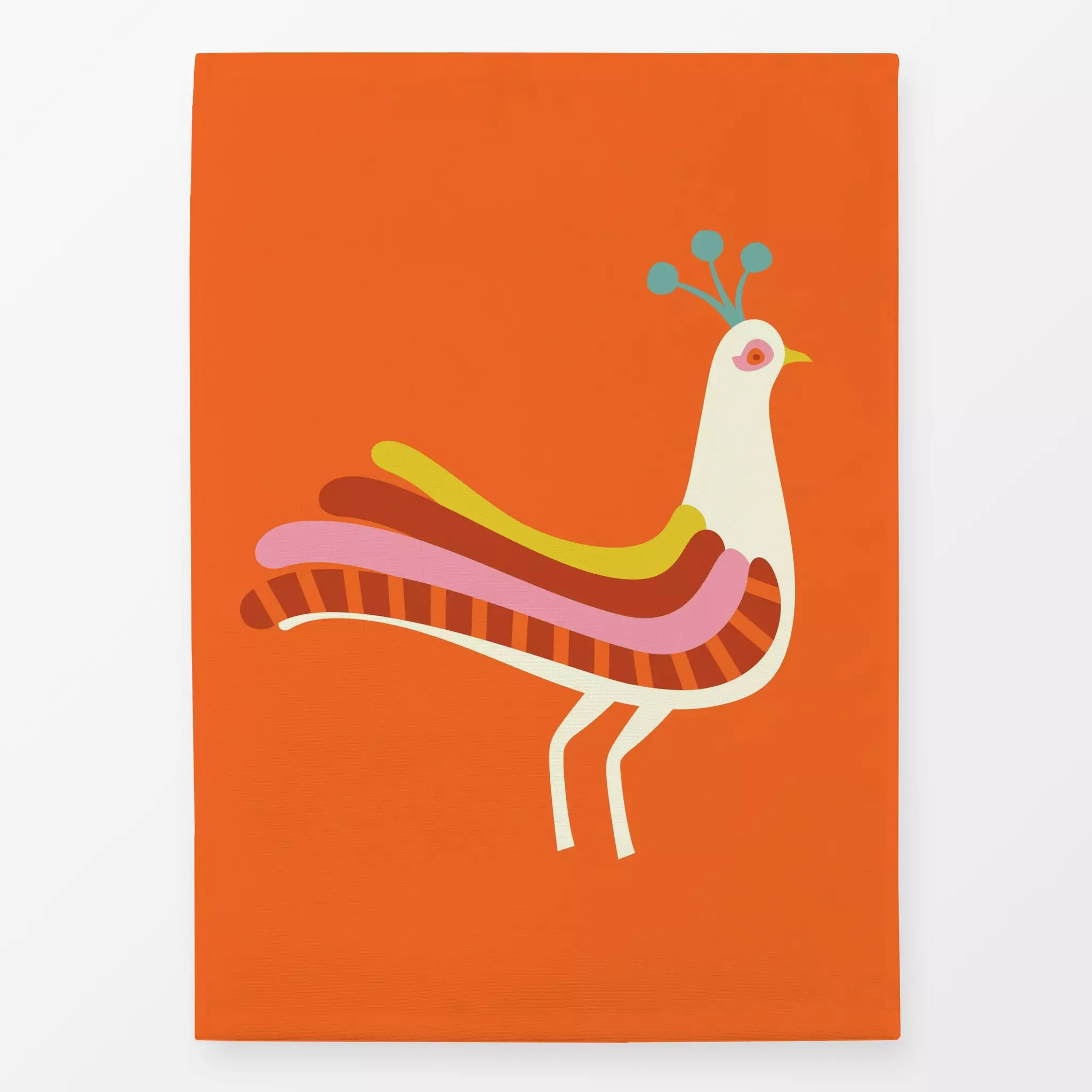 Geschirrtücher Farbfreude Pfau 2 - Sommer, Tiere - von „Primus Pattern"; Pfau, Nostalgie, folklore, spring, fruhling, Folkar...