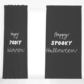 Dekovorhang Happy Spooky Halloween dunkel