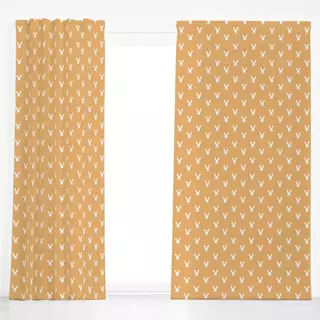Dekovorhang Happy Bunny yellow orange