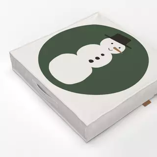 Bodenkissen Snowman dark green
