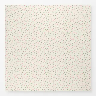 Tischdecke Punkte beige grün rosa