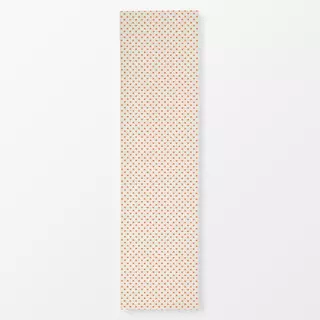 Tischläufer Herzen Muster beige rot
