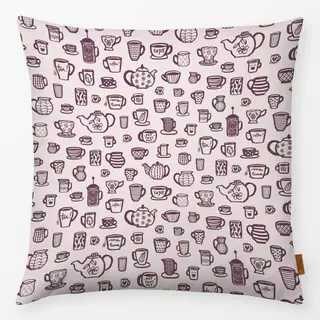 Kissen Kaffee Tee Tassen Pflaume
