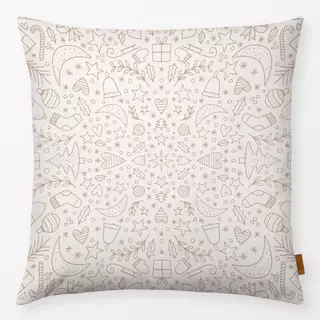 Kissen Winter Icons light brown beige