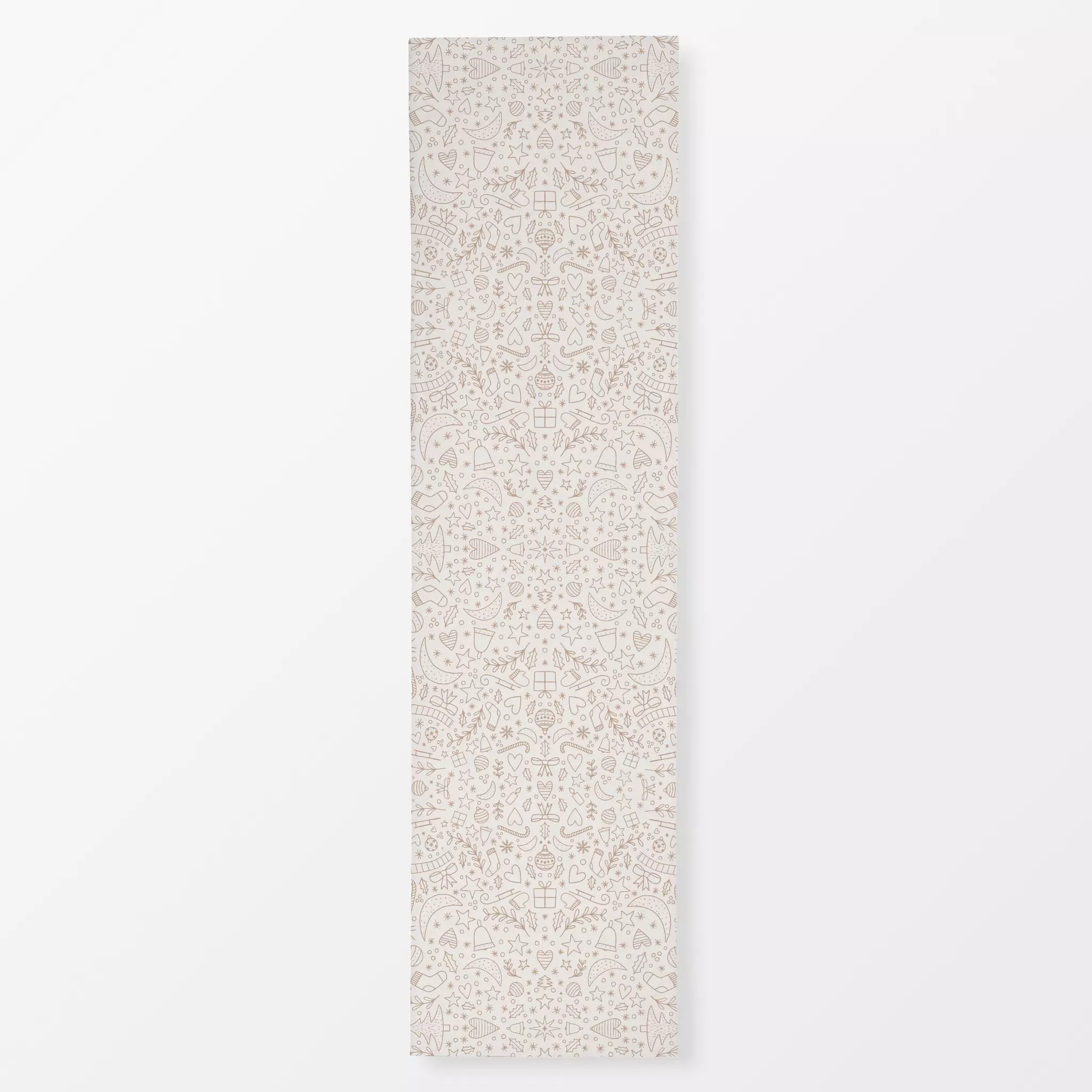 Tischläufer Winter Icons light brown beige - Weihnachten, Winter, Symbole & Muster - von „Kathrin Woo"; Muster, Hygge, Weihn...