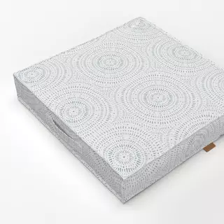 Bodenkissen Circles Blau Grau