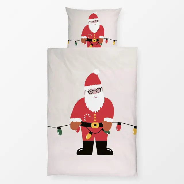 Bettwäsche Santa Weihnachten Wendekissen von Kathrin Woo