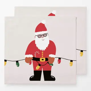 Servietten Santa Weihnachten Wendekissen