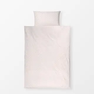 Bettwäsche Punkte Polkadot Rosa Beige