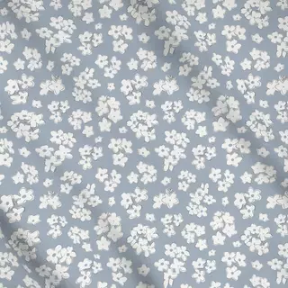 Meterware Cute Blossoms naturals blau
