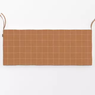 Bankauflage Karo Muster braun beige boho