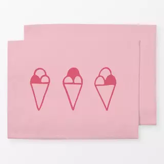 Tischset Ice Cream pink panel