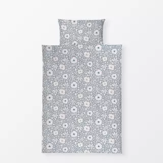 Bettwäsche Olivia Blumen naturals blau