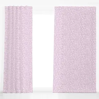 Dekovorhang Blumen Muster Spring Lila