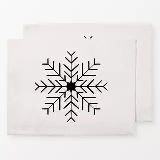 Tischset Schneeflocke charcoal beige