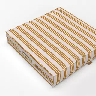 Bodenkissen Streifen Gelb Beige
