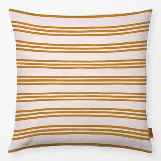 Kissen Streifen Gelb Beige