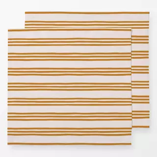 Servietten Streifen Gelb Beige