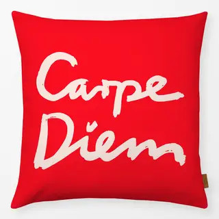 Kissen Carpe Diem Rot Wendekissen
