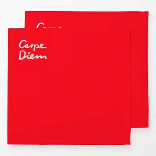 Servietten Carpe Diem Rot Wendekissen