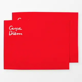 Tischset Carpe Diem Rot Wendekissen