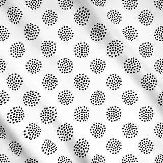 Meterware Dotty Dots schwarzweiß