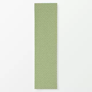 Tischläufer Herzen Muster grün beige