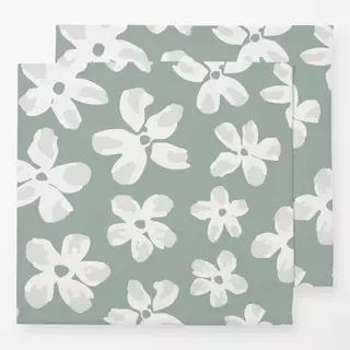 Servietten Abstrakte Blüten naturals grün