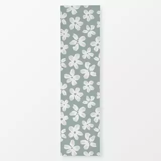 Tischläufer Abstrakte Blüten naturals grün