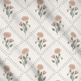 Meterware Beige Grün