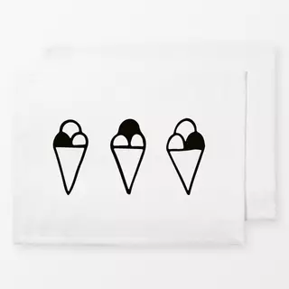 Tischset Ice Cream schwarzweiß panel