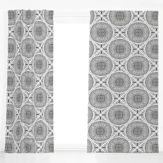 Dekovorhang Mandala monochrom