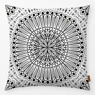 Kissen Mandala monochrom