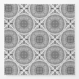 Tischdecke Mandala monochrom